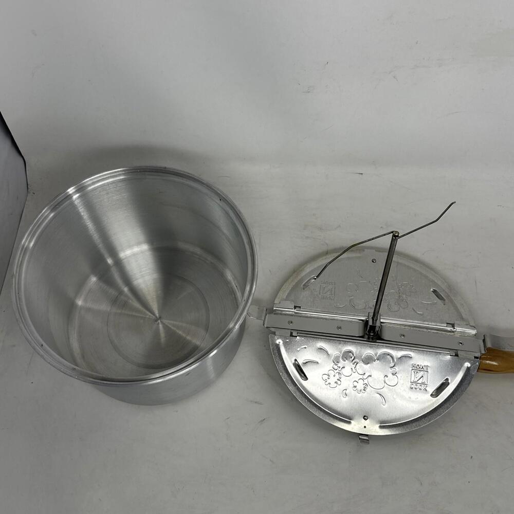 Cook N Home 6 Quart Aluminum Stovetop Popcorn Popper Silver Pre-owned - Picture 6 of 6